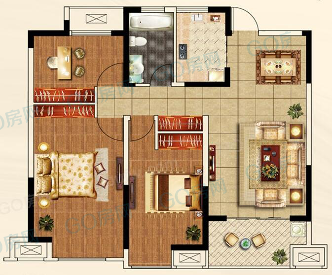 项目以改善户型为主,其中最小户型为120㎡,此户型为南北通透的户型