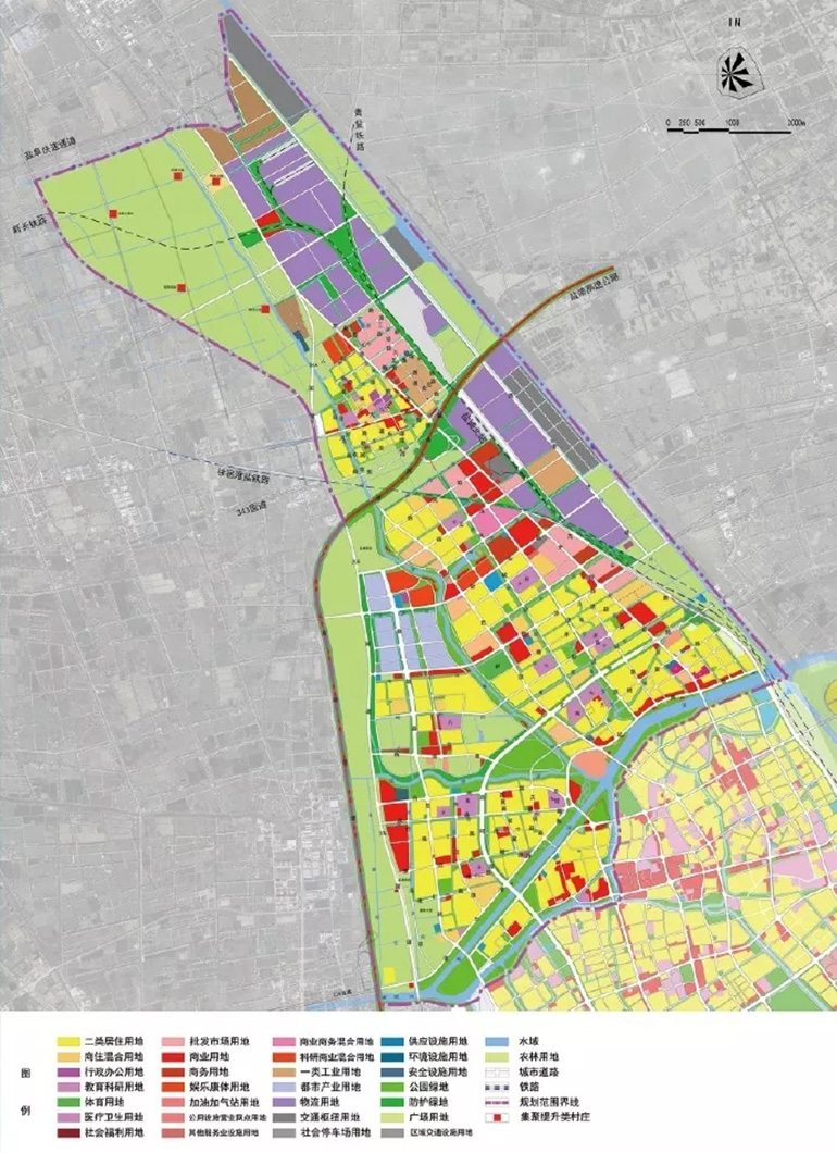 盐城市城北地区改造研究 用地规划图